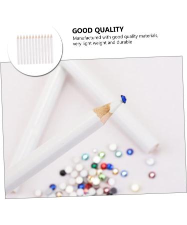 DOITOOL 48 Pcs Nail Point Drill Pencil Nail Dotting Pen Gems Picking Pen Nail Art Gems Diy Nail Art Gems Picker Pen Wax Pencil Nail Point Pen Crayons White Nail Sticker Drill Manicure Wood - Buy Online on SooperMarket.com