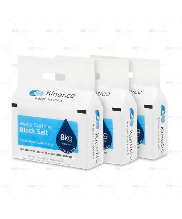 Kinetico Block Salt for Water Softeners - Genuine Kinetico Product - Delivers Superior Performance - 3 packs with 6 salt blocks in total 3 Packs - 6 Blocks