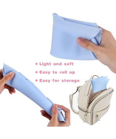 Vicloon Silicone Baby Bib 2PCS | Waterproof Baby Feeding Bibs with Fork Spoon | Adjustable & Easy to Clean | Wide Food Catcher Pocket | Unisex Toddler Bibs - Blue-Dark Green - Buy Online on SooperMarket.com