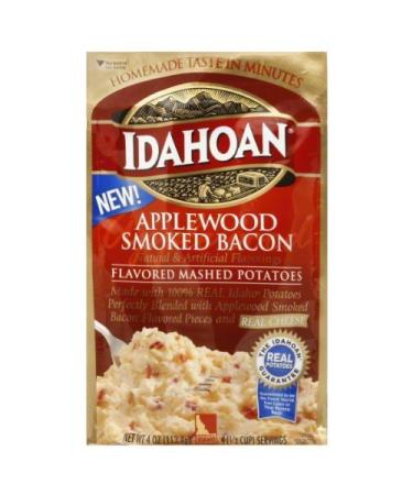 Idahoan, Applewood Smoked Bacon Flavored Mashed Potatoes, 4oz Pouch (Pack of 3)