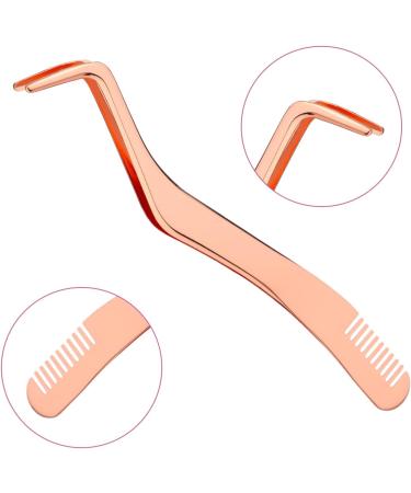 2pcs Stainless Steel Lash Tweezers Set for Volume and Classic Lashes - Rose Gold Colorful - Buy Online on SooperMarket.com