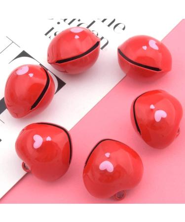 Kisangel 6Pcs Red Cat Collar Bell Heart Shaped Jewelry Charms - Pet Training Pendant for Cat & Dog Necklace - DIY Keyring Pendant - Buy Online on SooperMarket.com