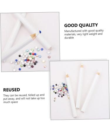 DOITOOL 96 Pcs Nail Point Drill Pencil Rhinestone Picker Pen Dotting Manicure Pen Nail Art Wax Pen Crystals Picking Pen Wax Rhinestone Picker Nail Art Gems Ballpoint Pen Wood White Pickup - Buy Online on SooperMarket.com