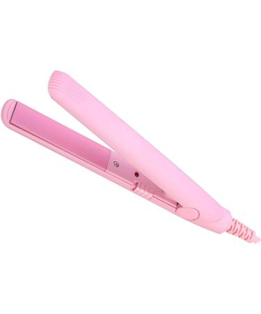 Mini Hair Straightener & Curler - Travel-Friendly Ceramic Plates in Green & Pink | Quick Styling & US Plug - Buy Online on SooperMarket.com