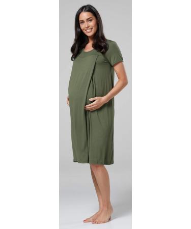 Happy Mama Labor Delivery Hospital Gown Breastfeeding Maternity - Khaki - Buy Online on SooperMarket.com