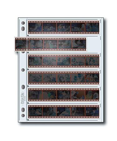 Print File 35mm Size Archival Storage Pages for Negatives | 6-Strips of 6-Frames - 25 Pack x 2