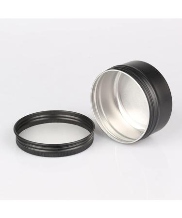 Tianzd 24 Pack 80ml Matte Black Aluminum Screw Top Cream Cans | Ideal for Cosmetics Candles & Ointments | Includes 3 Spoon & 24 Labels - Buy Online on SooperMarket.com