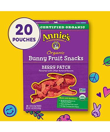 Annie's Organic Berry Patch Bunny Fruit Snacks - Gluten Free, 16 oz | Healthy Snacks for Kids - Buy Online on SooperMarket.com