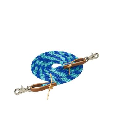 WEAVER Leather Poly Roper Reins 3/8 Inches Dazzling Blue/Turquoise