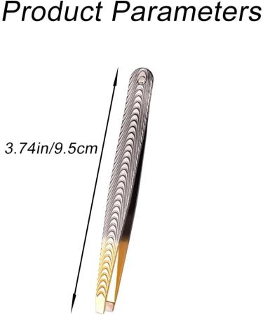 Slanted Stainless Steel Eyebrow Tweezers - Anti-Skid Sharp Tweezers for Facial Hair - Buy Online on SooperMarket.com