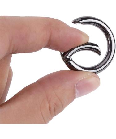 Yosoo Health Gear EDC Ring Buckle Locking Carabiner - 5PC Zinc Alloy Round Snaps Keychain Clips & Hooks for Ultimate Durability - Buy Online on SooperMarket.com