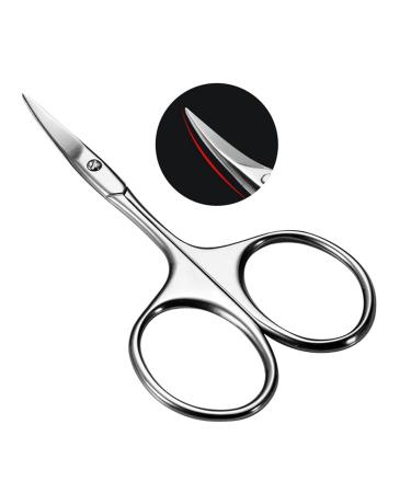 Manual Eyebrow Cutter & Tweezers | Eyebrow Care Scissors for Beard Eyelashes Nose Hair - Silver - Buy Online on SooperMarket.com