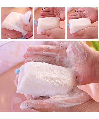 20-Pack Magnoloran Double Layer Mesh Soap Saver Pouch for Exfoliating and Bubble Foam Net Handmade Soap - Body and Facial Cleaning Tool - Buy Online on SooperMarket.com