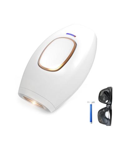 PureGlow Hair Removal IPL Hair Removal Device Permanent Hair Removal Device with 5 Energy Levels Painless Hair Removal for Women and Men Hair Remover for Facial Legs Arms Body (White)