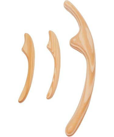 3pcs Cypress Gua Sha Tool Set | Muscle Relaxation & Cellulite Removal Massager for Face Arms Legs Back | Shop Internationally - Buy Online on SooperMarket.com