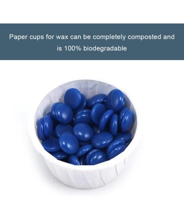 100PCS White Cardboard Wax Paper Cups for Hair Removal Bean Tools & Butter Beans - Buy Online on SooperMarket.com