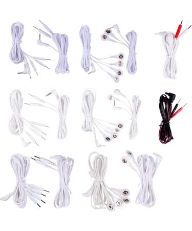 Standard Lead Wires SET OF Four for Tens and EMS Units-Work with Tens Neo Tens 7000 Twin Stim Tens 3000 TENS 9000 4pcs - Buy Online on SooperMarket.com