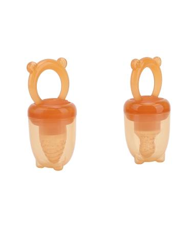 Baby Fruit Feeder Pacifier 2PCS - Silicone Toddler Feeding Tool | Easy Grip & Educational for Safe Eating - Buy Online on SooperMarket.com