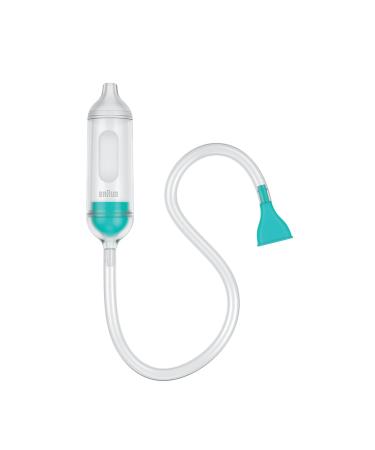 Braun Manual Nasal Aspirator   Quickly and Gently Clear Stuffed Infant Noses - Toddler and Baby Nasal Aspirator with Two Nose Tips
