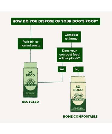 Beco Home Compostable Poop Bags | 96 Bags 8 Rolls Of 12 | Unscented | Dispenser Compatible Dog Poo Bags Beige / Cream Refill Rolls 12 count (Pack of 8) - Buy Online on SooperMarket.com