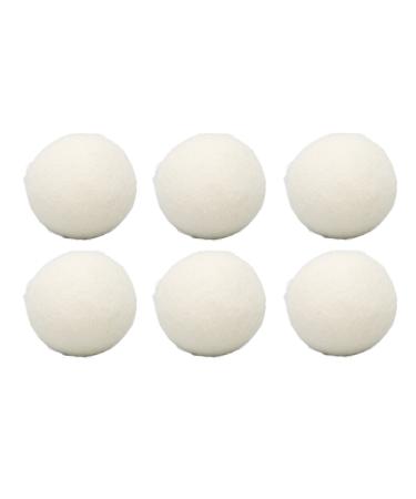 Fabric Softener Ball 6 Pieces Time Saving Wool Drying Balls Skin Friendly Odour Removal for Family (7cm)