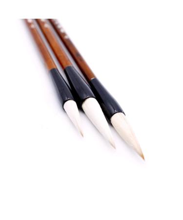 Artecho Chinese Calligraphy Brush  Calligraphy Sumi Brush 3 Size Jianhao Maobi for Beginners to Practice Writing  Japanese Kanji