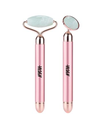 Nykaa Naturals Vibrating Face Roller - Tones Facial Muscles Reduces Eye Bags - Prevents Acne and Reduces Black Circles - Green Jade - 1 pc