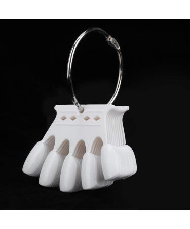 Nail Color Card - 4 Colors 50 pcs Nail Art Tips for Manicure Polish Gel Display - White - Buy Online on SooperMarket.com