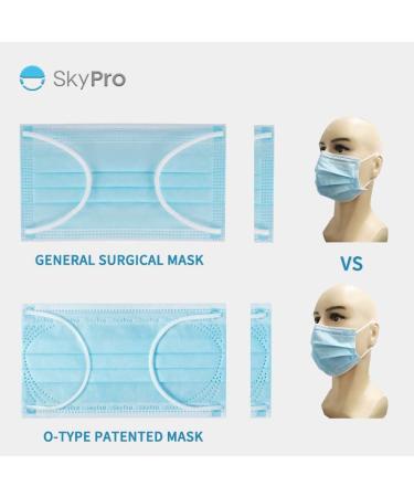 SKYPRO 50PCS 3-Ply Kids Disposable Face Masks - ASTM Level 1 Protective PPE - Light Blue - Buy Online on SooperMarket.com