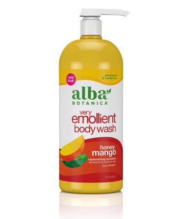 Alba Botanica Very Emollient Bath & Shower Gel Honey Mango 32 fl oz (946 ml)