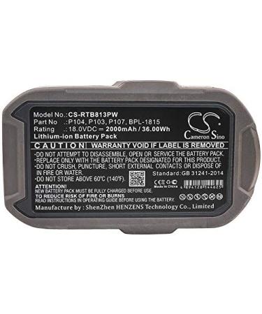 ELMEKO 2000mAh Replacement Battery for Ryobi P106 P107 P108 P193 P194 - Compatible with CHV-180L CID-1802M & More - Buy Online on SooperMarket.com