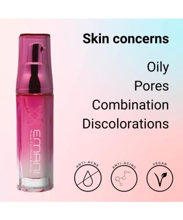 Emani Miracle Primer Serum for Large Pores, Oily & Combination Skin - Korean Ginseng Infused for Collagen & Brightening - Buy Online on SooperMarket.com