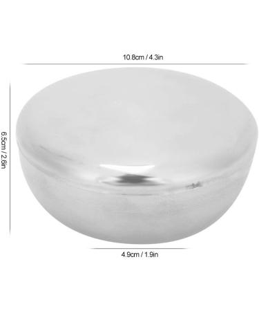 Stainless Steel Shaving Bowl with Lid for Men's Beard Care | Shaving Foam Mug | Soap Dish for Men - Buy Online on SooperMarket.com