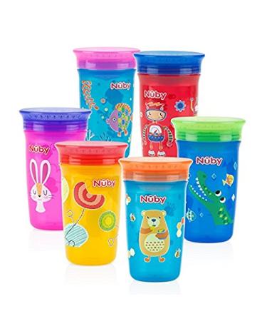 Nuby 1pk No Spill 360 Degree Printed Wonder Cup - Assorted Colors - Buy Online on SooperMarket.com