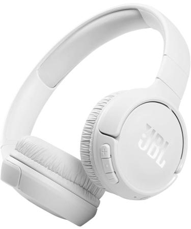 JBL Tune 510BT Wireless On-Ear Headphones with Purebass Sound - White