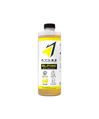 Activewear Laundry Detergent | Alpine - Laundry Deodorizer & Concentrated Enzyme Booster for Heavy Sweat and Workout Clothes | Sweat Odor Eliminator | Concentrated Powerful & Compact Design Laundry Soap | Up to 64 Loads (Alpine)