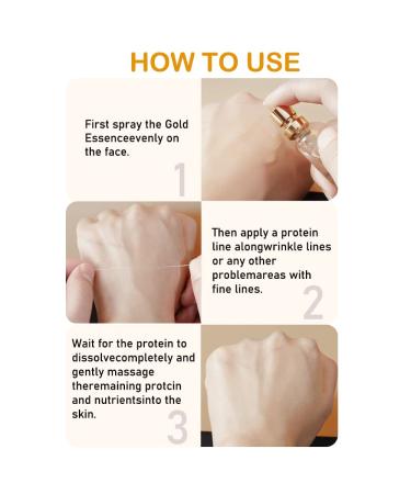 Protein Thread Lifting Set with Soluble Protein Thread and Nano Gold Essence - 2Pcs Protein Line Lift Kit + 5Pcs Collagen Thread - Buy Online on SooperMarket.com