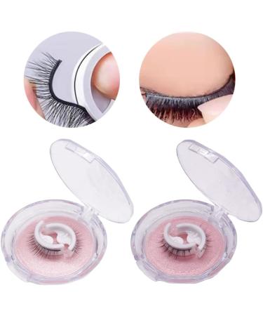 reusable eyelashes Self Adhesive Eyelashes Reusable Waterproof Fake Eyelashes Natural Realistic Fluffy Lashes 2Pair - Buy Online on SooperMarket.com