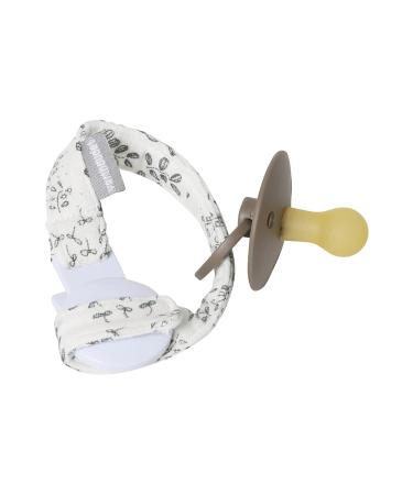 VERTBAUDET Floral Wool Pacifier Chain - White Print One Size | International Shipping - Buy Online on SooperMarket.com