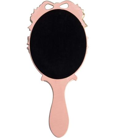 Vintage Handheld Makeup Mirror with Crafted Rose Design - Pink Princess Beauty Vanity Mirror - Buy Online on SooperMarket.com