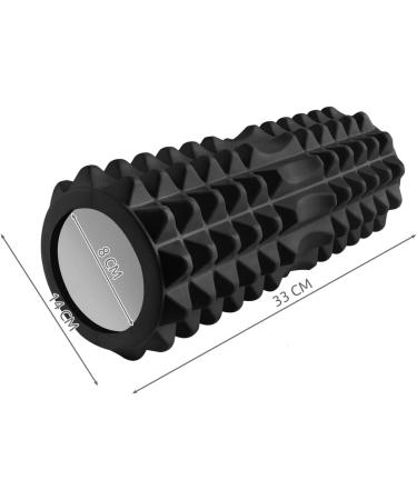 Fascia Roll 12cm | EVA Foam Pilates Yoga Massage | Black 33 cm - Perfect for Recovery - Buy Online on SooperMarket.com