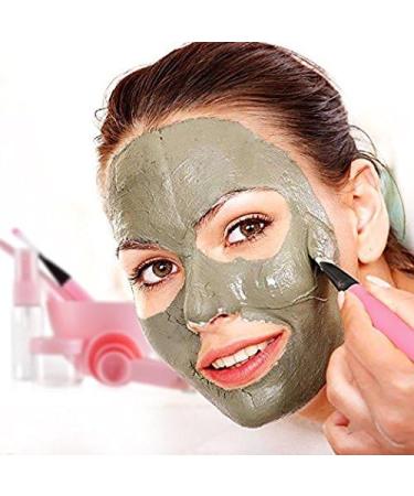 Facial Care Mask Mixing Tool Sets Bowl Stick Brush Gauge Cleaning Mat 9 in 1 Set Pink - Buy Online on SooperMarket.com