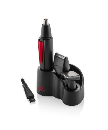 ETA nose hair trimmer Luis - 3 attachments 1x AA black/red