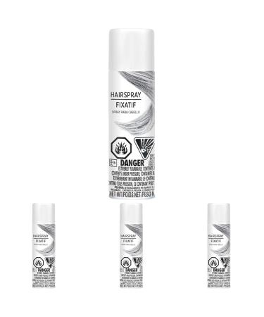 Hypo-Allergenic White Hair Spray - 3 oz. - Perfect Party Accessory 1 Pc. (Pack of 4) 3 Ounce (Pack of 4)