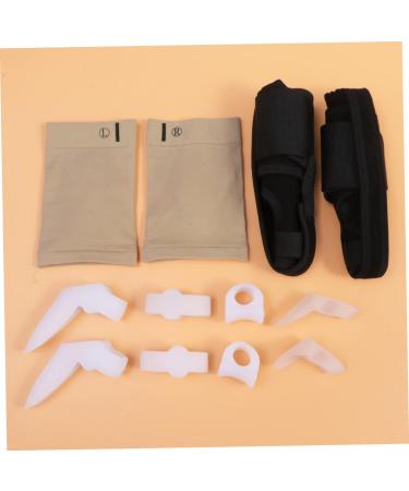 Healeved 12pcs Toe Strap Kit - Gel Toe Separator & Big Toe Straightener Set for Arch Support Bands and Silicone Holder - Black - Buy Online on SooperMarket.com