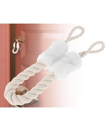 ZoeTekway Cotton Door Stop Handle White Door Cord Clamp Protection for Doors Pet and Children Finger Protection