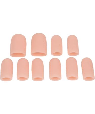 Gel Toe and Finger Cap Protectors - 5 Pairs for Missing or Ingrown Toenails, Corns, Blisters, Hammer Toe Relief - Buy Online on SooperMarket.com