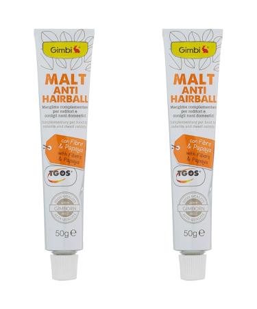 Gimbi paints anti -hairball paste - healthy snack for rodents with malt and fiber supports digestion - 1 tube (1 x 50 g) (pack with 2) 50 g (2 pack)