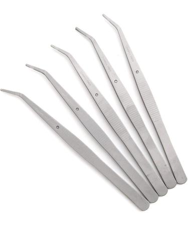 HEEPDD 5-Pack Stainless Steel Curved & Straight Tweezers for Eyelash Extensions | Precision Pointed Tips | International Shipping Available - Buy Online on SooperMarket.com