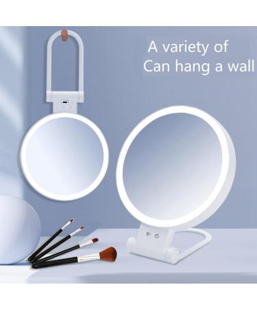 Ruuizksa 10X Magnifying Makeup Mirror with Lights and Magnification 3 Colors Desktop LED Mirror and Vanity Mirror for Travel - Buy Online on SooperMarket.com